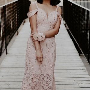 Love Reign Pale Pink/Rose Gold Formal Prom Dress